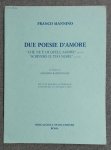 Franco Mannino Due Poesie D'Amore - Massimo Baistrocchi