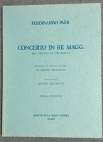 Ferdinando Paer Concert D Major For Organ & Orchestra Sachetti