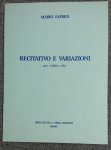 Mario Zafred Recitative and Variations per Violin Solo