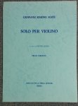 Giovanni Simone Mayr Solo For Violin Pietro Spada